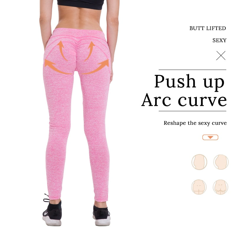 Sexy Pink Butt Lift Yoga Leggings - Sissy Panty Shop