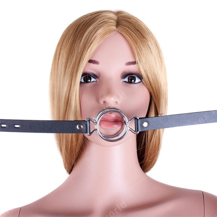 Deep Throat Slave Mouth Bite Ring Gag - Sissy Panty Shop