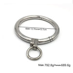 Stainless Steel BDSM Collar with Ring - Sissy Panty Shop