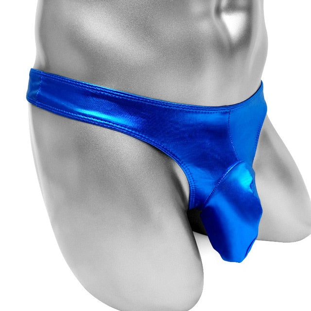 Shiny Faux Leather Thong - Sissy Panty Shop