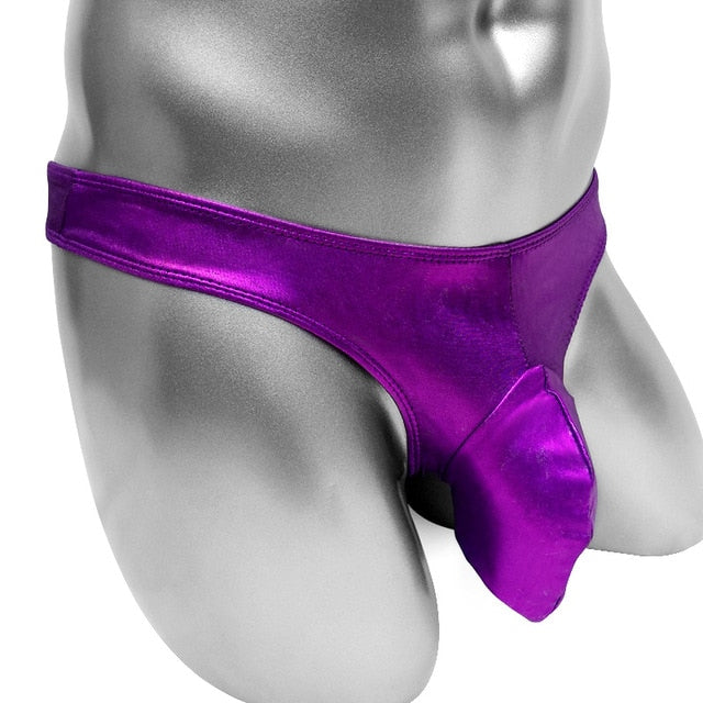 Shiny Faux Leather Thong - Sissy Panty Shop