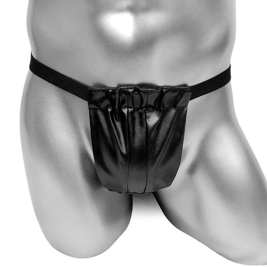 Faux Leather G-String - Sissy Panty Shop