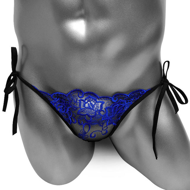 Embroidered Lux Sissy Thong - Sissy Panty Shop