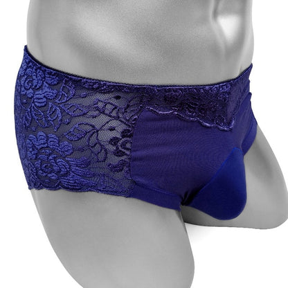 Floral Lace Panties With Penis Pouch - Sissy Panty Shop