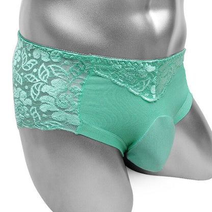 Floral Lace Panties With Penis Pouch - Sissy Panty Shop