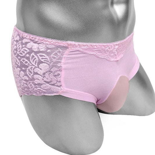 Floral Lace Penis Pouch Panties - Sissy Panty Shop