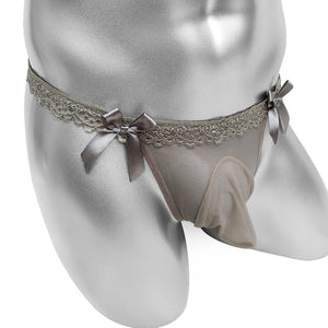 Sheer Penis Pouch Bow G-String - Sissy Panty Shop