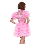 Lockable Pink Ruffles Dress - Sissy Panty Shop