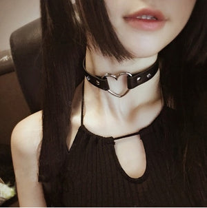BDSM Adjustable Leather Collar - Sissy Panty Shop