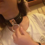 BDSM Handmade Leather Collar - Sissy Panty Shop