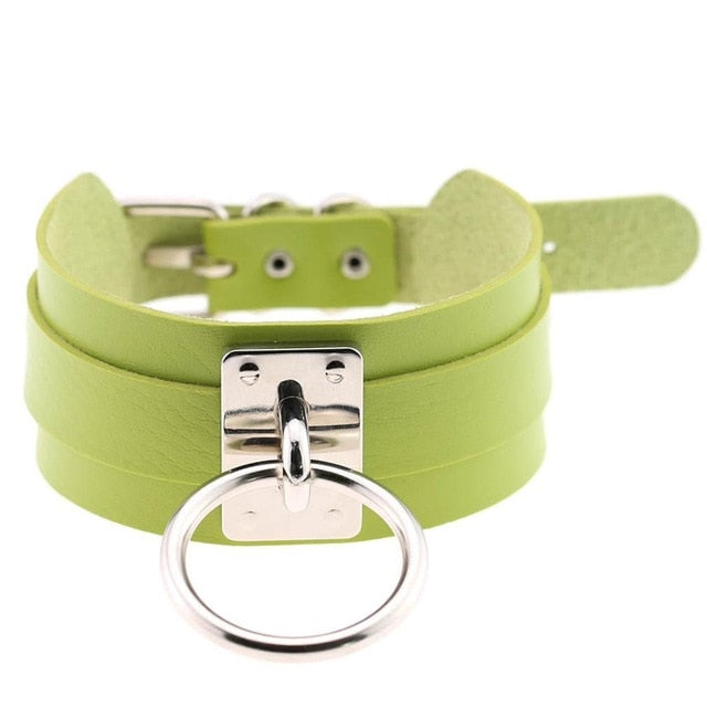 BDSM Handmade Leather Collar - Sissy Panty Shop