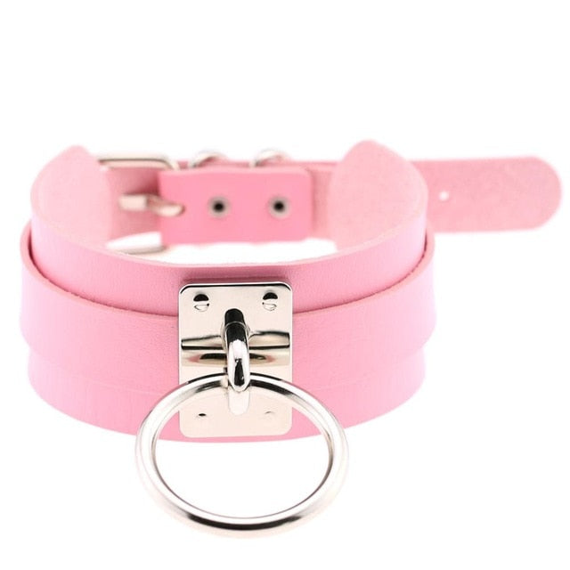 BDSM Handmade Leather Collar - Sissy Panty Shop