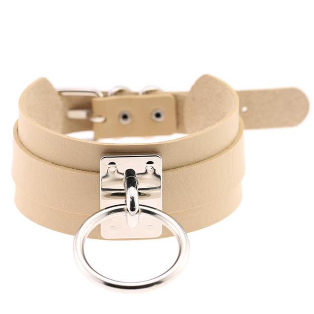 BDSM Handmade Leather Collar - Sissy Panty Shop