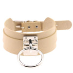 BDSM Handmade Leather Collar - Sissy Panty Shop