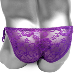Floral Lace Panties w/ Penis Sheath - Sissy Panty Shop