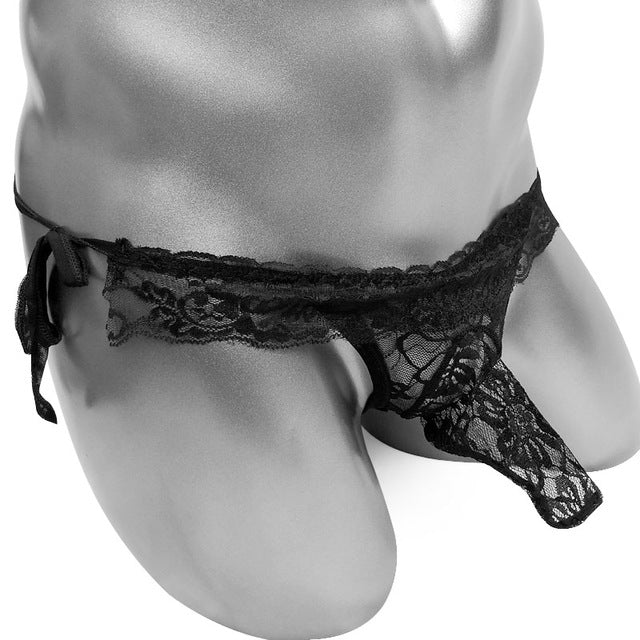 Floral Lace Panties w/ Penis Sheath - Sissy Panty Shop