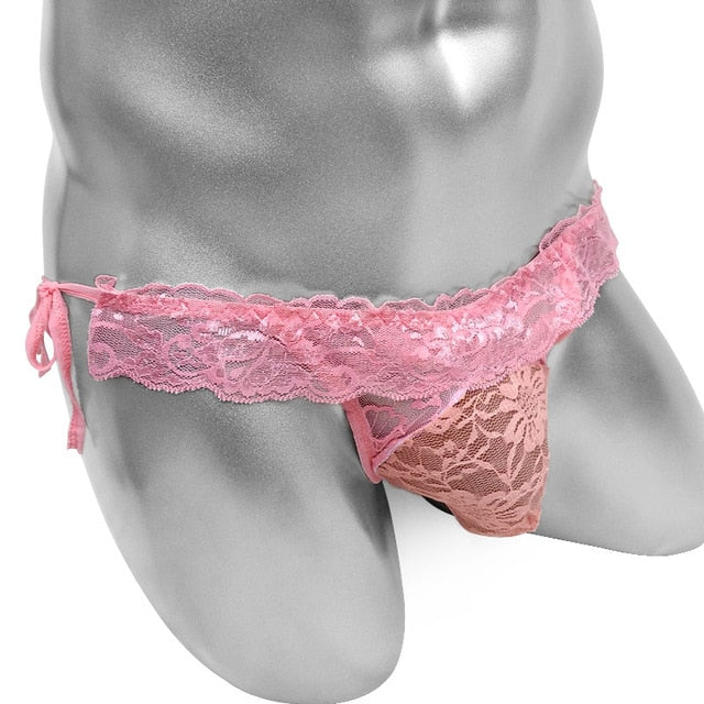 Floral Lace Sissy Pouch Panties - Sissy Panty Shop