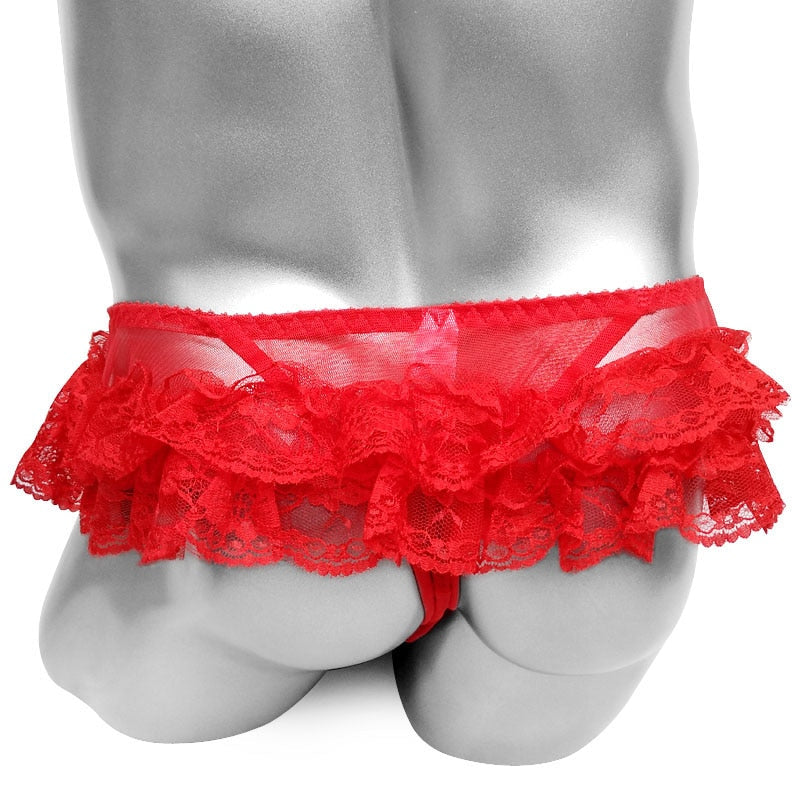 Ruffled Pouch Panties With Penis Sheath - Sissy Panty Shop