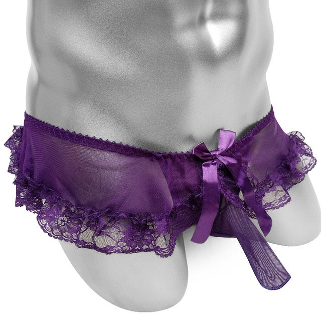 Ruffled Pouch Panties With Penis Sheath - Sissy Panty Shop