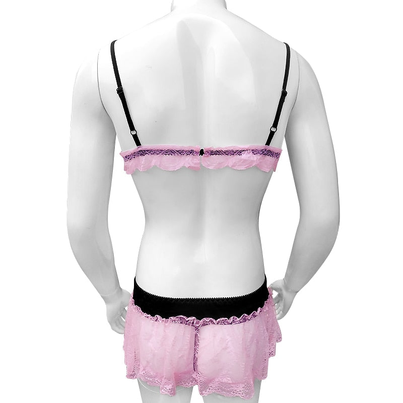 Ruffled Sissy Lingerie Set - Sissy Panty Shop