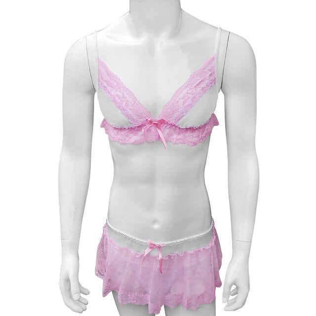 Ruffled Sissy Lingerie Set - Sissy Panty Shop