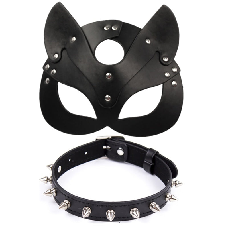 BDSM Collar & Mask Set - Sissy Panty Shop