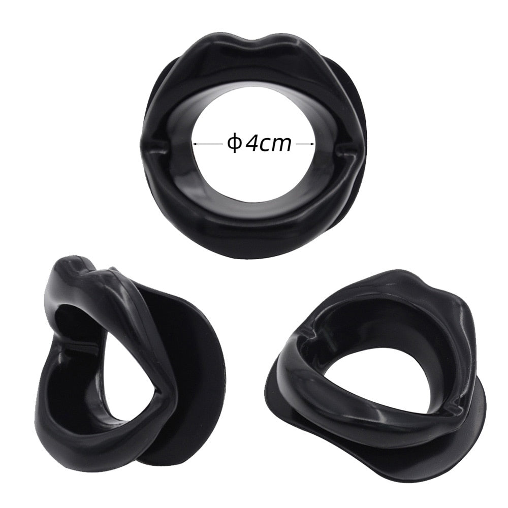 Sex Slave Silicone Lips O Ring Open Mouth Gag - Sissy Panty Shop