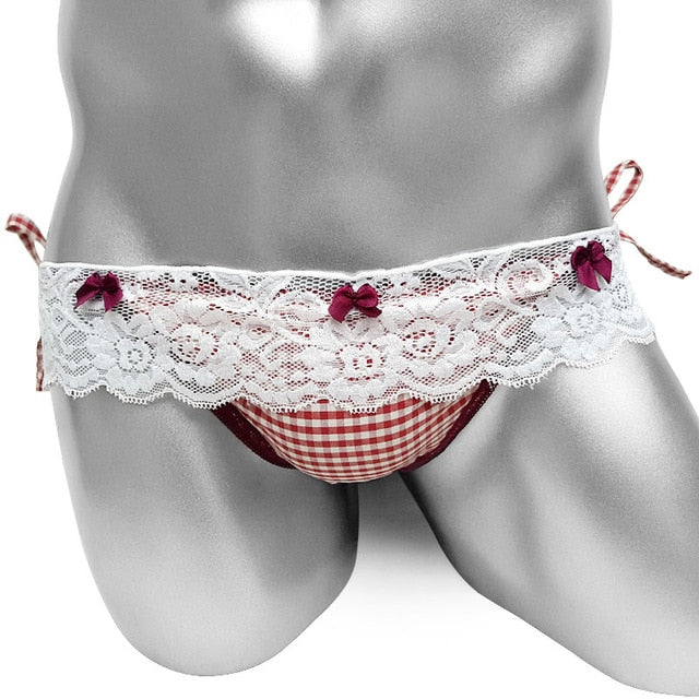 Sissy Panties - Plaid Bowknots - Sissy Panty Shop