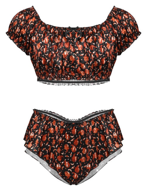 Sexy Pumpkin Sissy Lingerie Set - Sissy Panty Shop