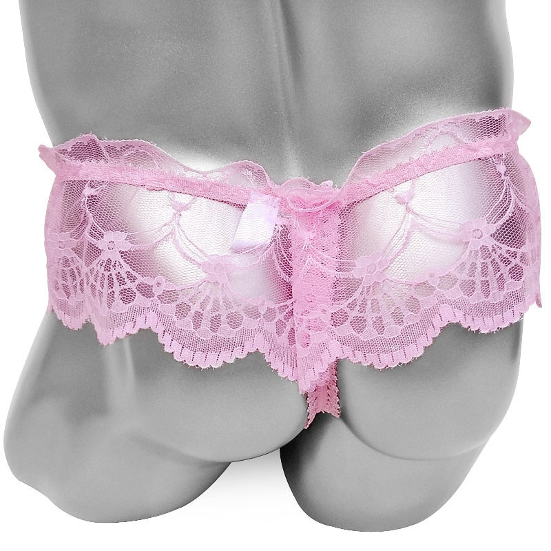 Sissy Lace Panties with Penis Sheath - Sissy Panty Shop