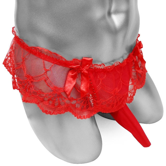 Sissy Lace Panties with Penis Sheath - Sissy Panty Shop