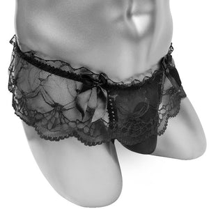 Skirted Lace Sissy Panties With Penis Pouch - Sissy Panty Shop