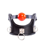 Open Mouth Ball Gag Collar - Sissy Panty Shop