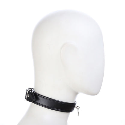 BDSM Slave Leather Collar - Sissy Panty Shop