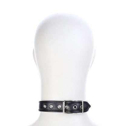 BDSM Slave Leather Collar - Sissy Panty Shop