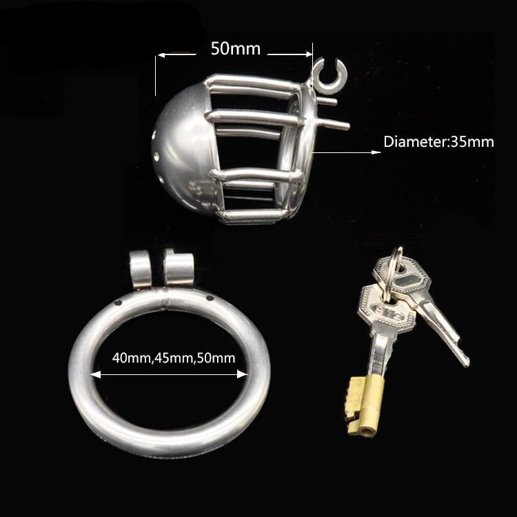 304 Stainless Steel Chastity Device With Magic Lock - Sissy Panty Shop