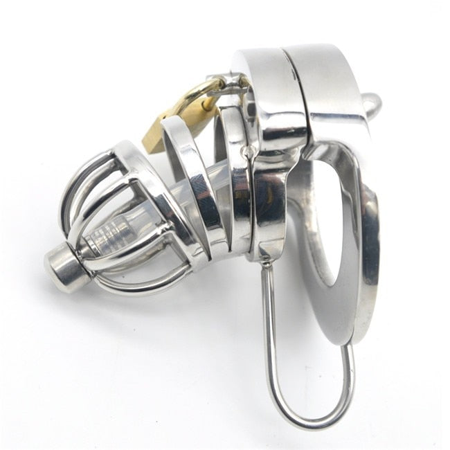 Stainless Steel Male Chastity Device with Stealth Lock - Sissy Panty Shop