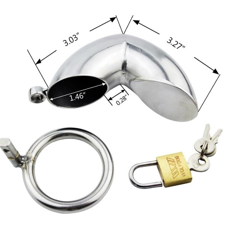 Stainless Steel Full Coverage Chastity Device - Sissy Panty Shop