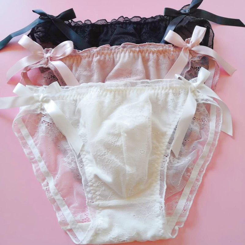 "Slutty Marie" Pouch Panty Set (3 Pcs) - Sissy Panty Shop