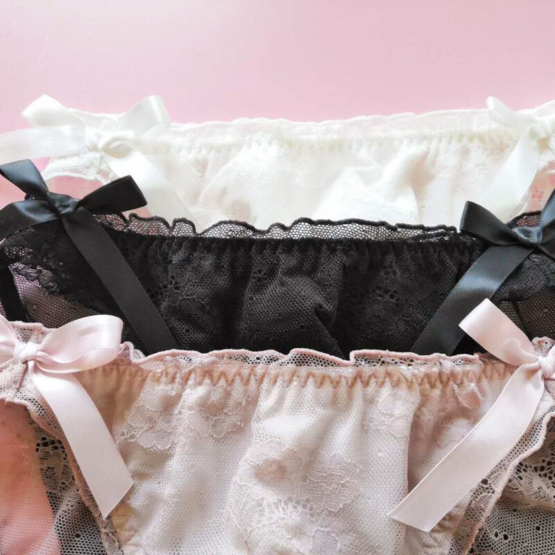 "Slutty Marie" Pouch Panty Set (3 Pcs) - Sissy Panty Shop