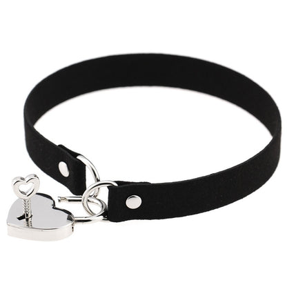 "Key To My Heart" BDSM Collar & Lock Set - Sissy Panty Shop