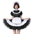 Lockable Black Satin Maid Dress - Sissy Panty Shop