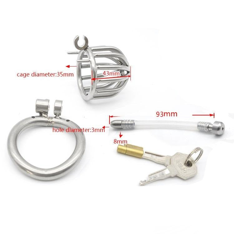 Chastity Device with Stealth Lock & Curved Ring - Sissy Panty Shop