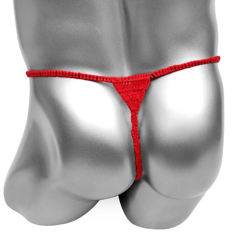 Knitted Crotchless Thong - Sissy Panty Shop