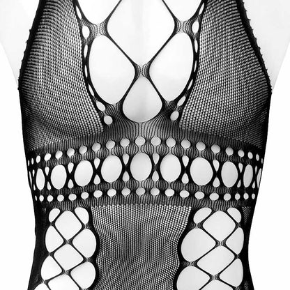 Black Bodystocking Mesh Dress - Sissy Panty Shop