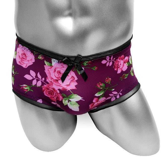 Sheer Floral Briefs - Sissy Panty Shop