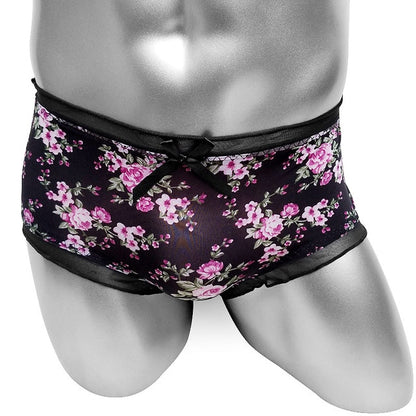 Sheer Floral Briefs - Sissy Panty Shop