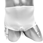 Crotchless Satin Panties with Suspenders - Sissy Panty Shop