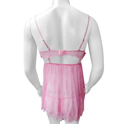 "Sissy Jessica" Sheer Lace Babydoll - Sissy Panty Shop