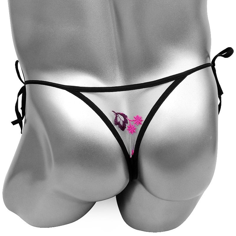 "Prima Donna" Embroidered Sissy Thong - Sissy Panty Shop